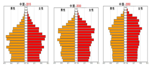 2015-2050年中国人口年龄结构